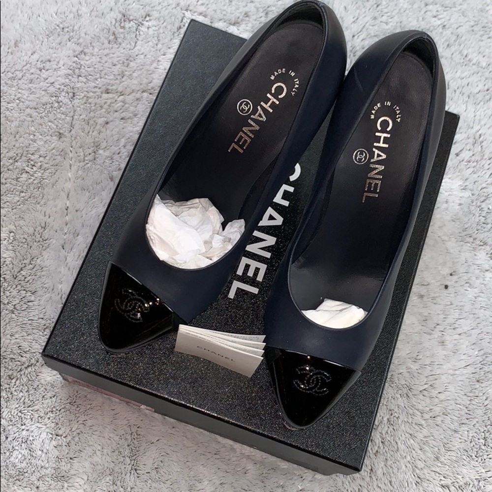 Chanel shoes pumps lampskin